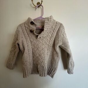 Cat & Jack Beige Cable Knit Turtleneck Sweater